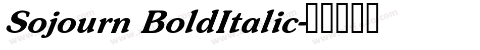 Sojourn BoldItalic字体转换